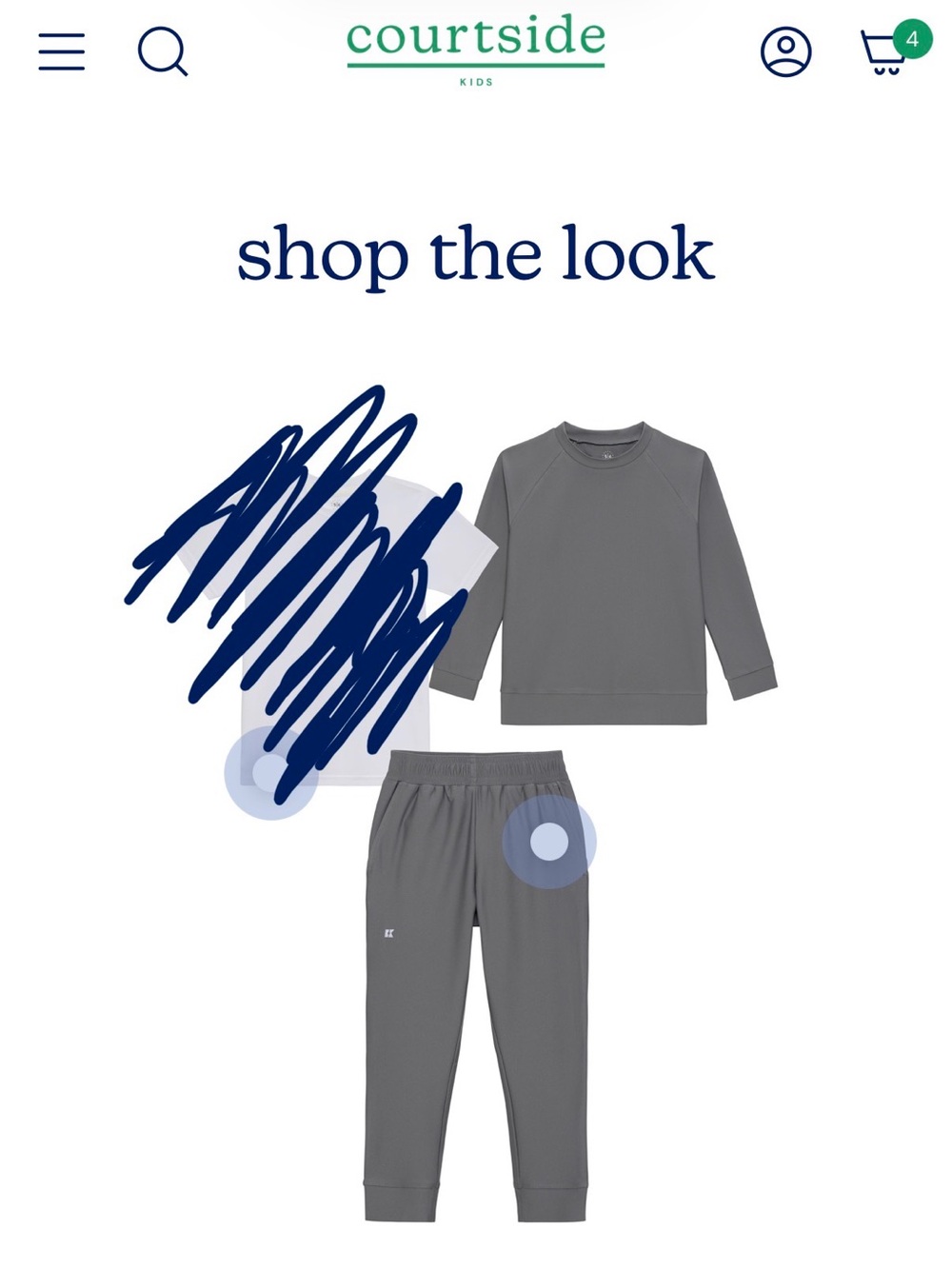 Courtside Kids Gray Sweat Set